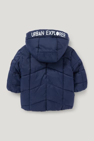 Baby Boys - Baby-Steppjacke mit Kapuze - dunkelblau