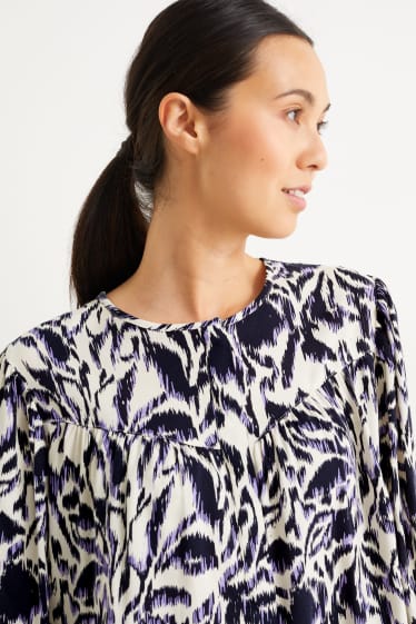 Damen - Bluse - gemustert - weiß