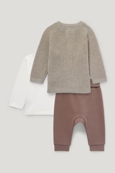 Baby Boys - Baby-Outfit - 3 teilig - hellbraun
