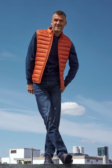 Herren - Steppweste - dunkelorange