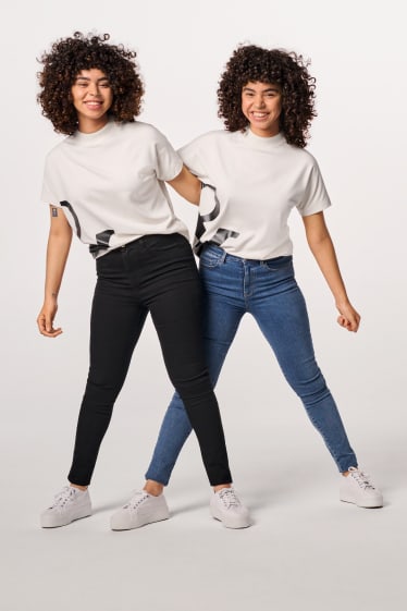 Dames - Jegging jeans - high waist - jeansblauw