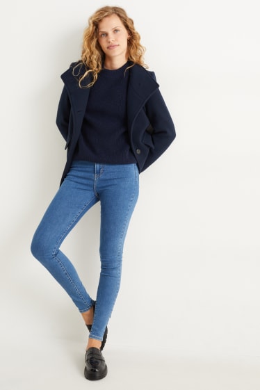 Femmes - Pullover de cachemire - bleu foncé