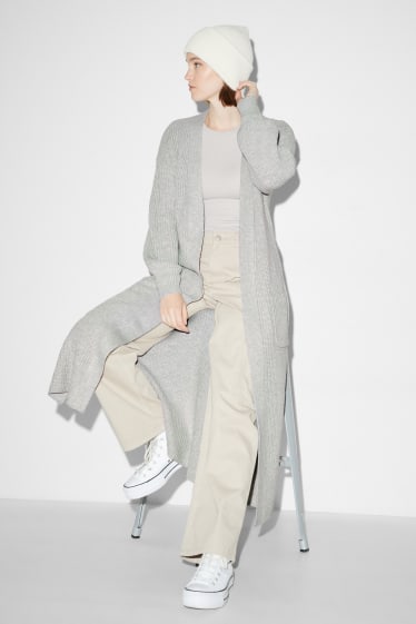 Clockhouse Girls - CLOCKHOUSE - Lange Strickjacke - hellgrau