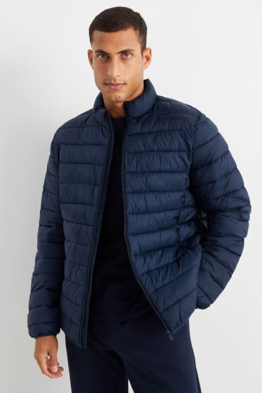 Heren - Gewatteerde jas - donkerblauw