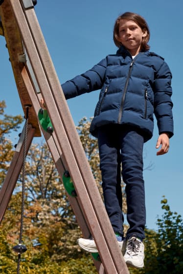 Reverskraag - Gewatteerde jas met capuchon - donkerblauw