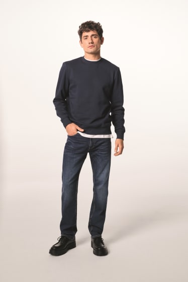 Men - Straight jeans - Flex jog denim - LYCRA® - denim-blue