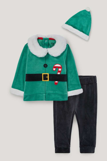 Baby Boys - Elf - Baby Christmas outfit - 3 piece - green