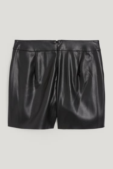 Clockhouse Girls - CLOCKHOUSE - Skort - Lederimitat - schwarz