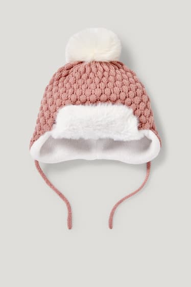Bebés niñas - Gorro de punto para bebé - rosa