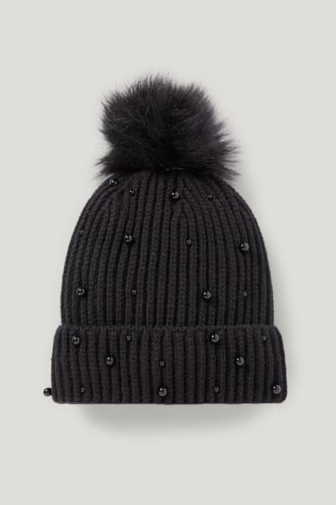 Niñas - Gorro de punto - negro