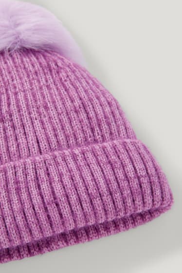 Niñas - Gorro de punto - violeta