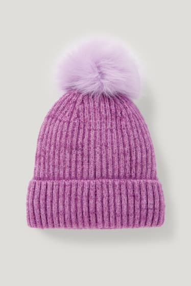 Niñas - Gorro de punto - violeta
