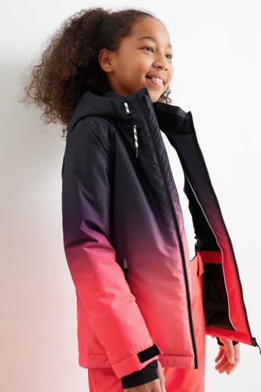 Kids Girls - Ski-jas met capuchon - zwart