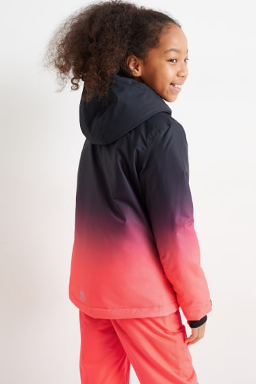 Kids Girls - Ski-jas met capuchon - zwart