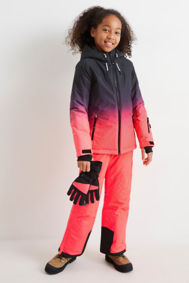 Kids Girls - Ski-jas met capuchon - zwart