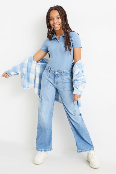 Kids Girls - Poloshirt - blau