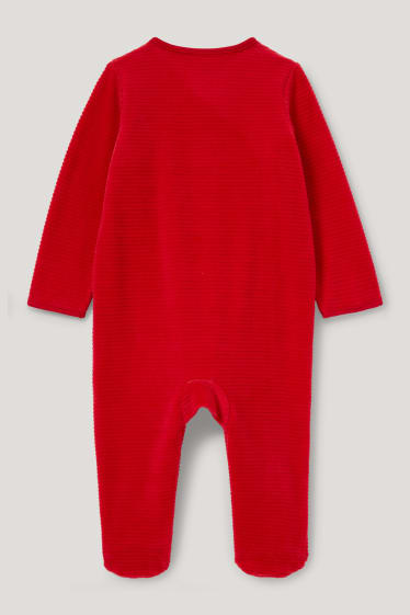 Baby Boys - Mickey Mouse - babypyjama voor kerst - rood