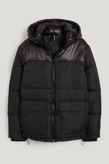 Clockhouse Boys - Quilted jacket with hood - black