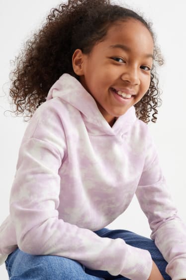Kids Girls - Hoodie - gemustert - hellviolett