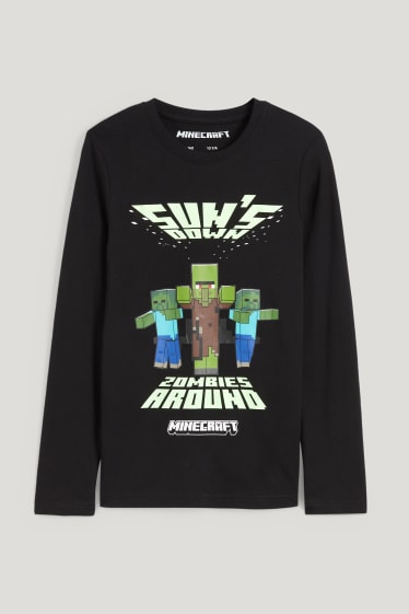 Kids Boys - Minecraft - Langarmshirt - schwarz