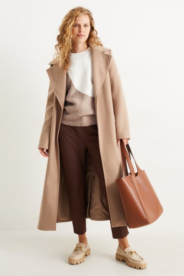 Damen - Pullover - beige