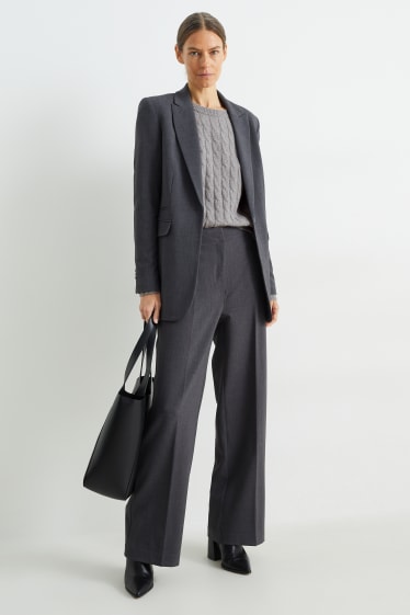 Mujer - Jersey de cachemir - de ochos - gris