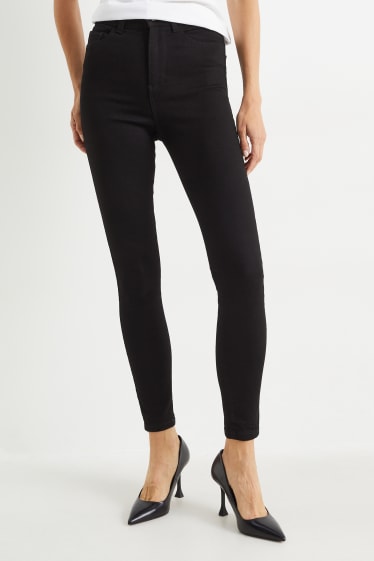 Dames - Set van 2 - jegging jeans - high waist - zwart