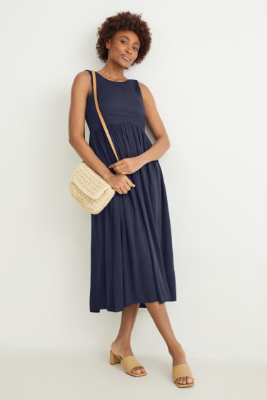 Femmes - Robe basique fit & flare - bleu foncé
