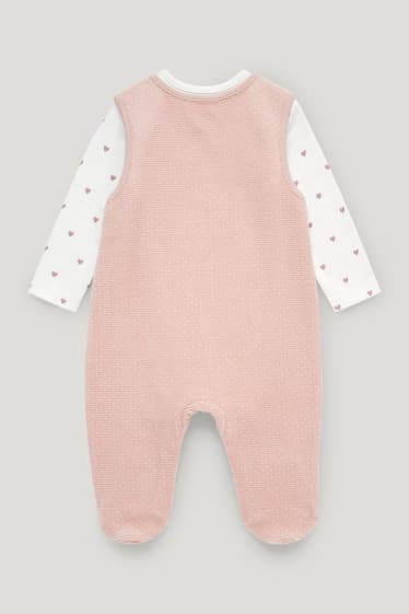 Baby Girls - Strampler-Set - 2 teilig - hellbeige