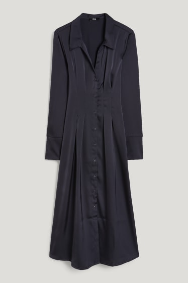 Dames - Blousejurk - donkerblauw