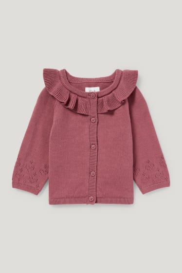 Baby Girls - Baby-Outfit - 3 teilig - dunkelrosa