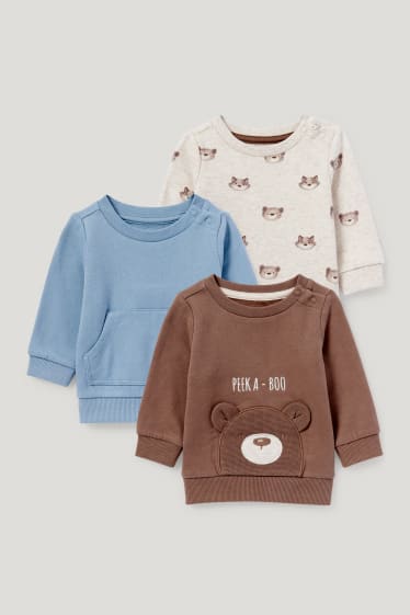 Exklusiv Online - Multipack 3er - Baby-Sweatshirt - hellbeige