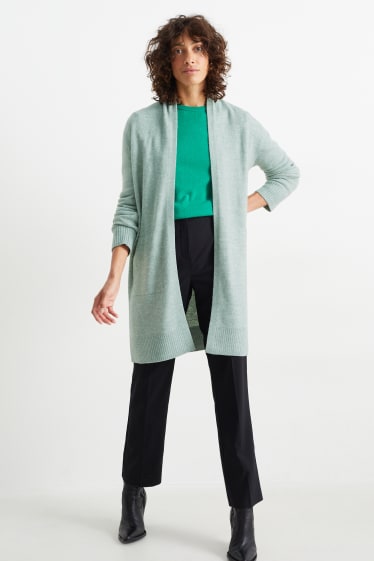 Damen - Basic-Strickjacke - mintgrün
