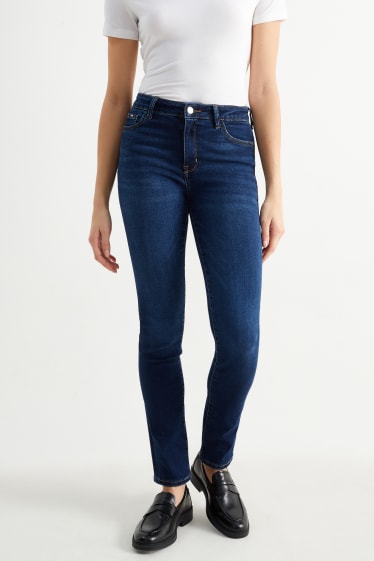 Dames - Slim jeans - mid waist - shaping jeans - LYCRA® - jeansblauw