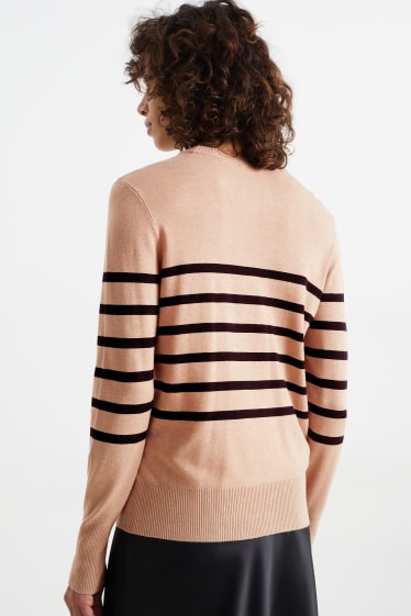 Damen - Pullover - taupe