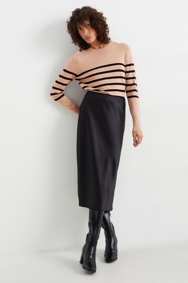 Damen - Pullover - taupe