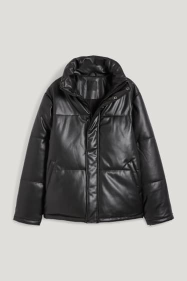 Clockhouse Boys - Quilted jacket - faux leather - black