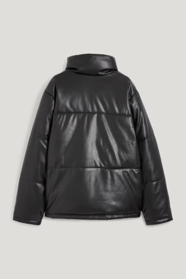 Clockhouse Boys - Quilted jacket - faux leather - black
