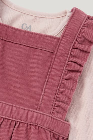 Baby Girls - Baby-Outfit - 2 teilig - dunkelrosa