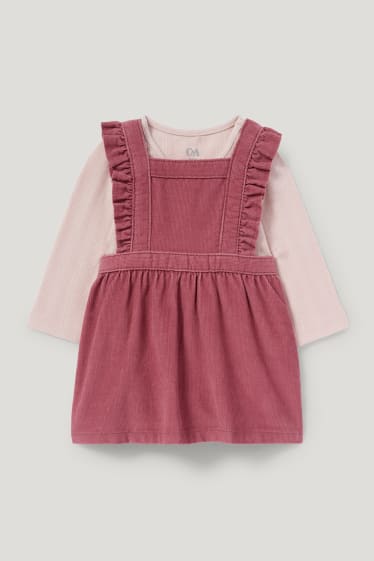 Baby Girls - Baby-Outfit - 2 teilig - dunkelrosa