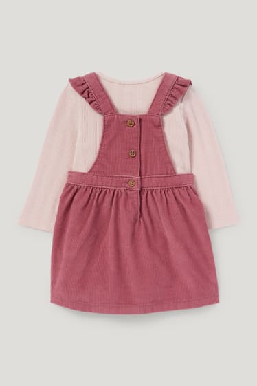 Baby Girls - Baby-Outfit - 2 teilig - dunkelrosa