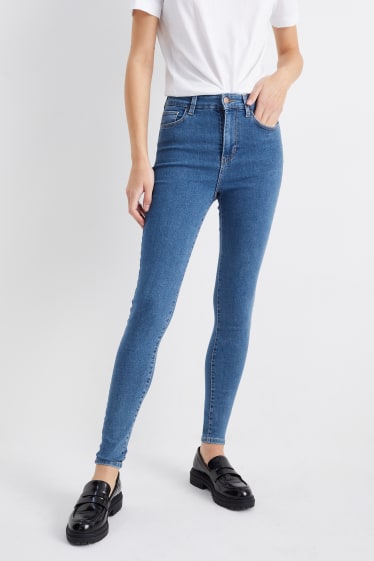 Women - Jegging jeans - high waist - denim-blue