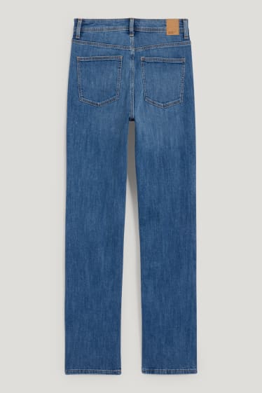 Women - Straight jeans - high waist - denim-blue