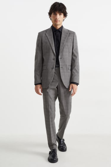 Hommes - Veste de costume - regular fit - Flex - stretch - LYCRA® - gris chiné