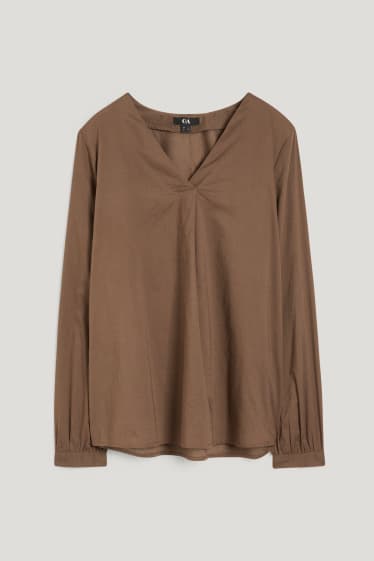 Damen - Bluse - braun