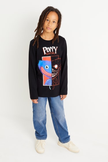 Kids Boys - Poppy Playtime - Langarmshirt - Glow in the Dark - schwarz