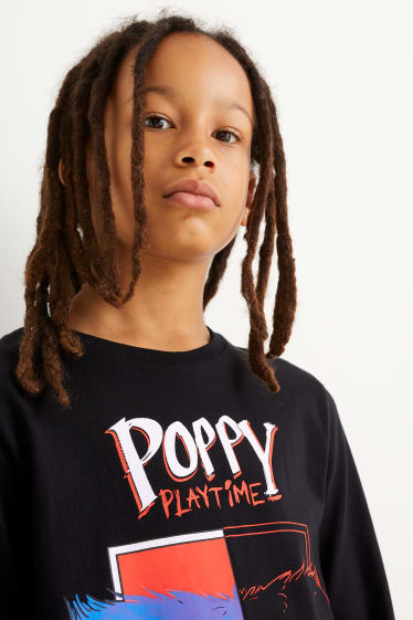 Kids Boys - Poppy Playtime - Langarmshirt - Glow in the Dark - schwarz