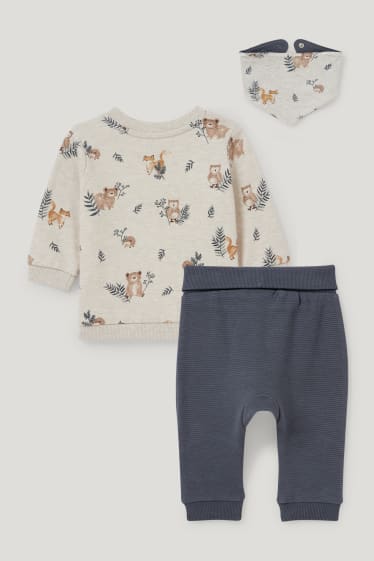 Baby Boys - Baby-Outfit - 3 teilig - grau