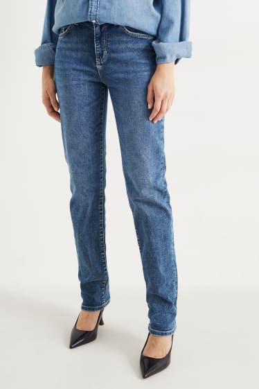 Damen - Straight Jeans - Mid Waist - LYCRA® - jeans-blau