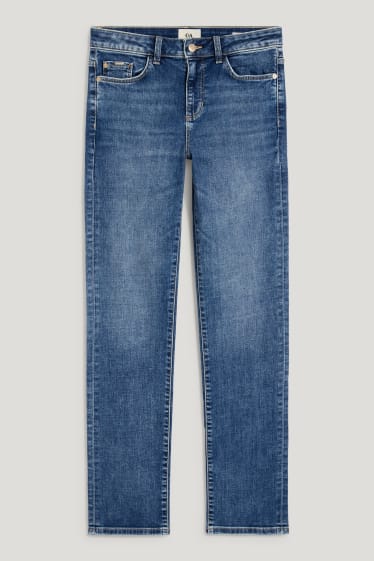Dames - Straight jeans - mid waist - LYCRA® - jeansblauw